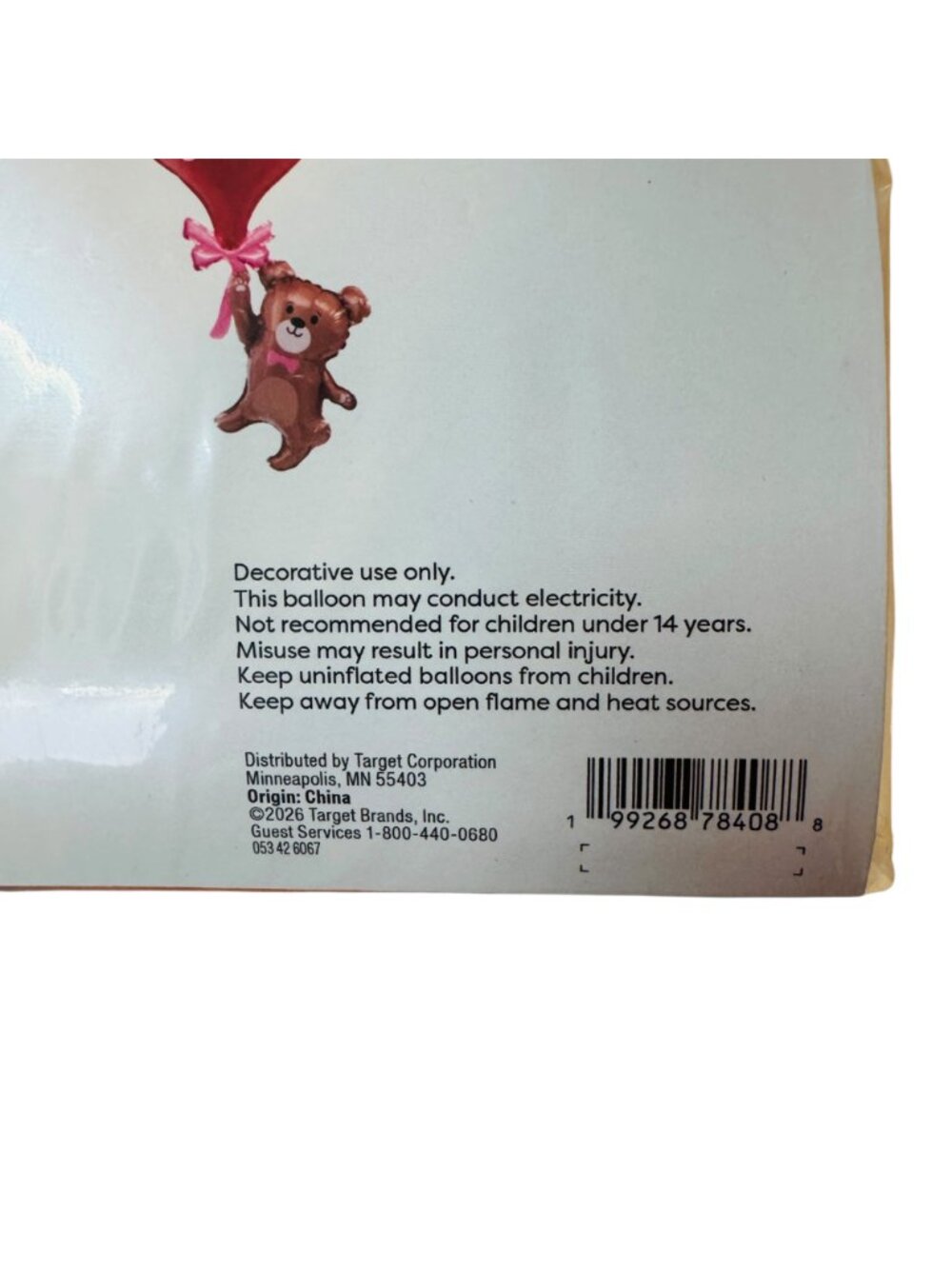 Balloon Bundle With Heart & Bear Designs Includes 5 Balloons & Weight - Picture 4 of 4